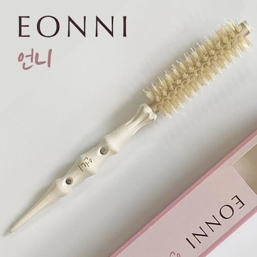 オンニブラシ EONNI オンニ ヘアロールブラシ 韓国スタイル ロールカールブラシ 豚毛 韓国風 前髪 レイヤー くびれヘア 顔まわり 立ち上げ
