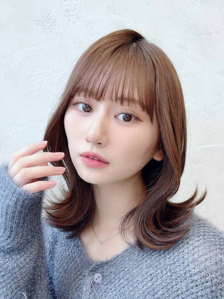 🤍20代30代40代大人かわいいミディアムレイヤー🤍