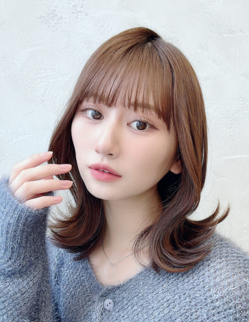🤍20代30代40代大人かわいいミディアムレイヤー🤍