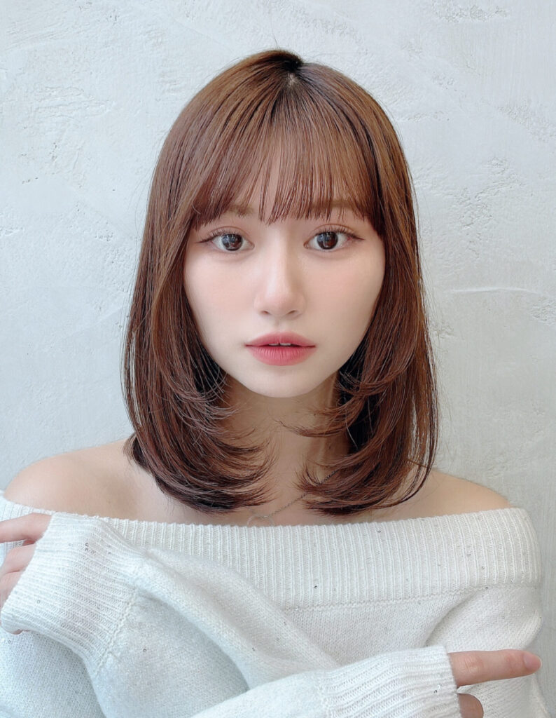 🤍20代30代40代大人かわいいミディアムレイヤー🤍