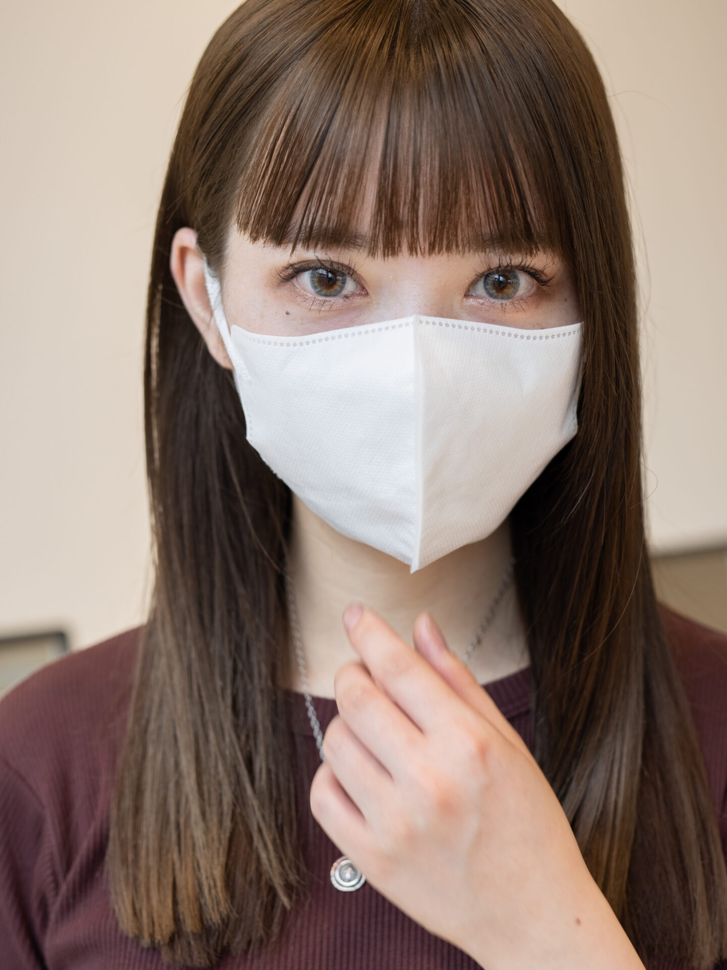 大人可愛いぱっつん前髪×ワイドバング