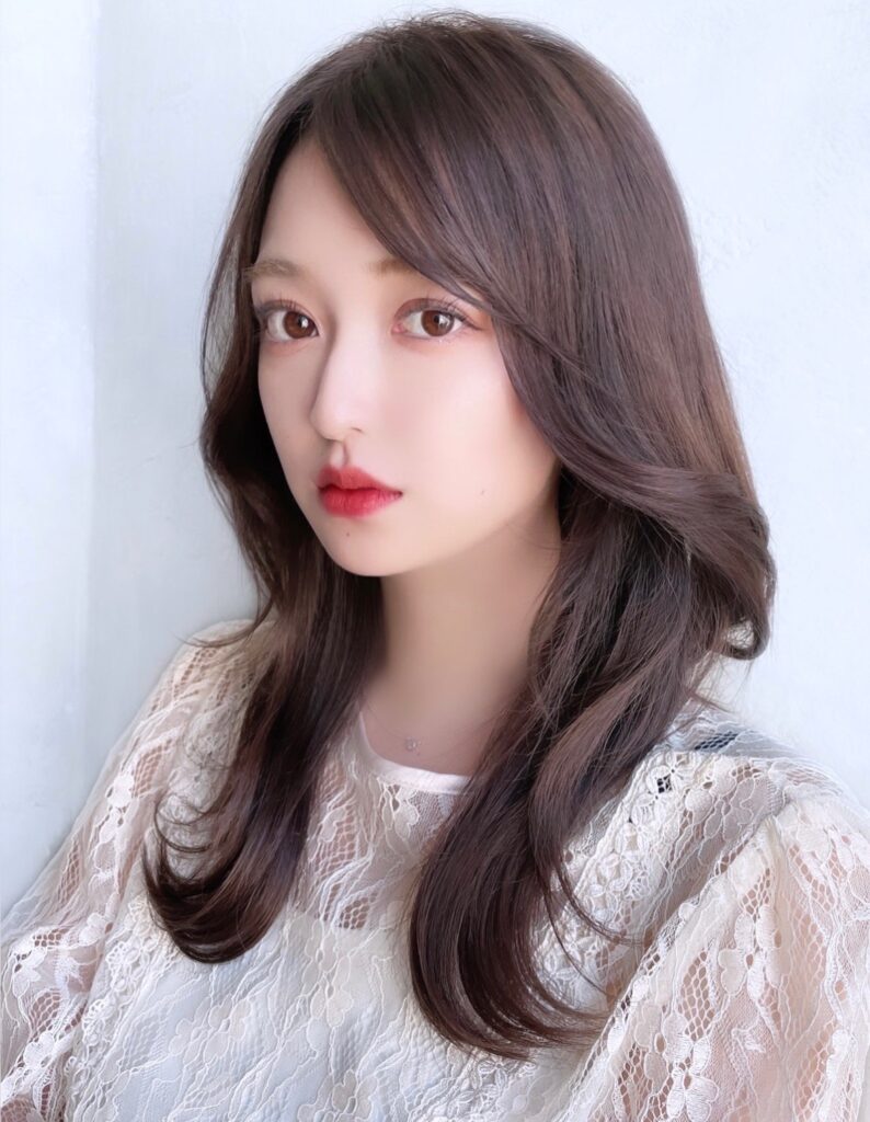 ♡カジュアルガーリー韓国風ヘア透明感グレージュ♡