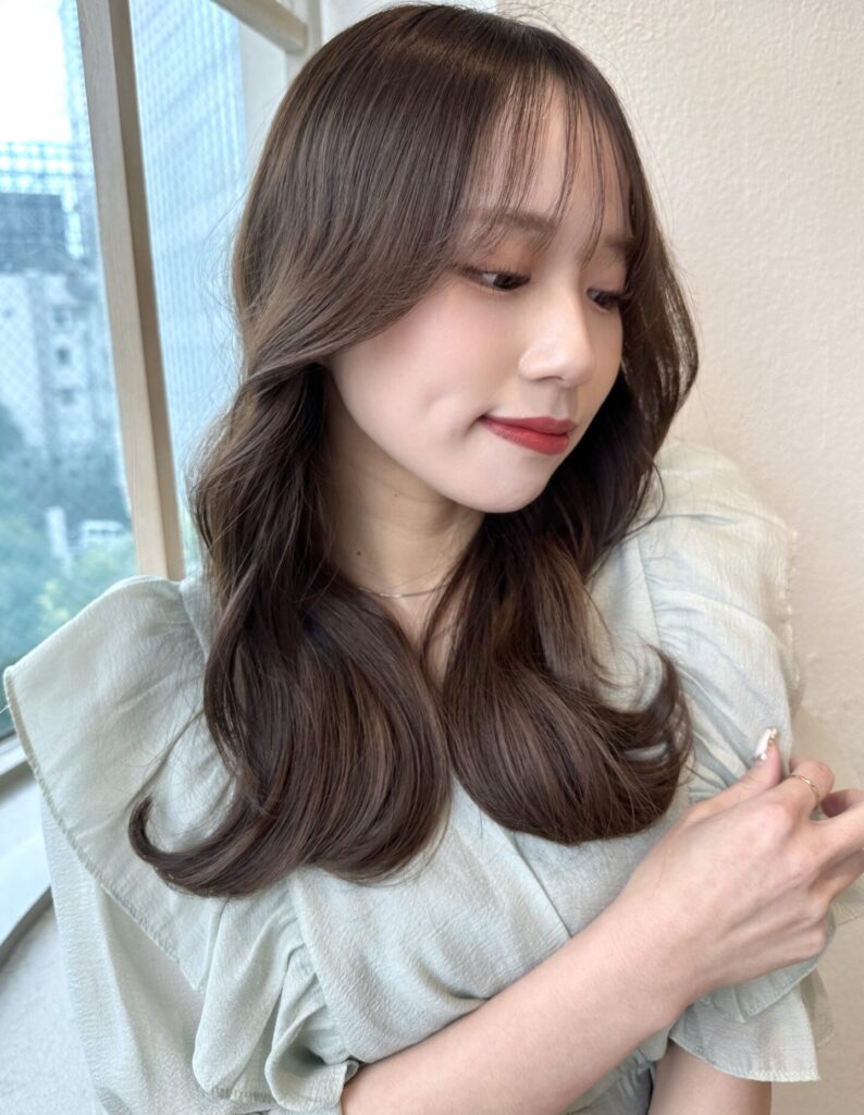 大人可愛い2wayバング韓国風くびれロング