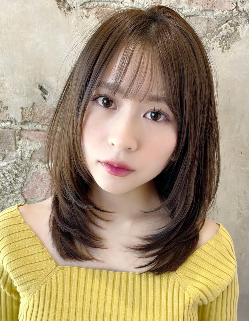 伸ばしかけもちょっとイメチェン★ふわっとひし形レイヤーカット★