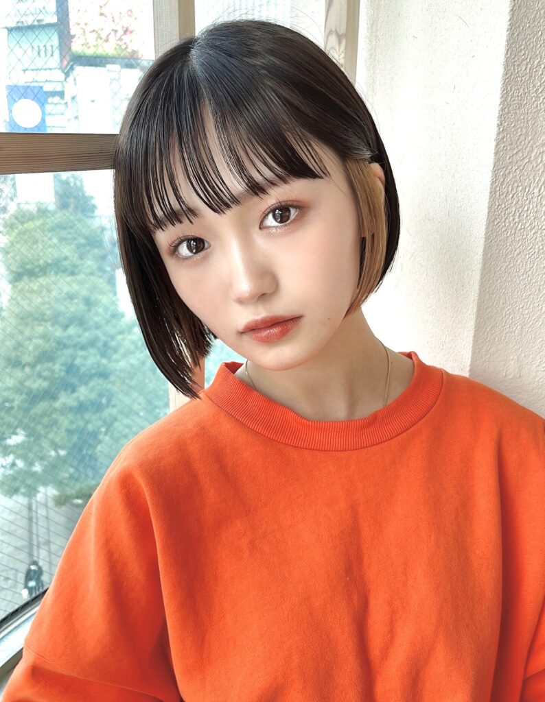 大人可愛い小顔前インナーカラーボブ×ナチュラルボブ×ミニボブ20代30代