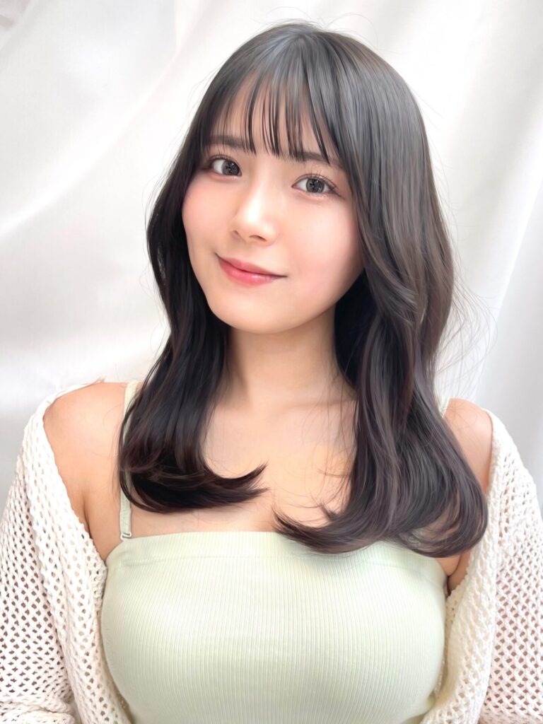 自然な動きと艶のあるくびれヘア/流れるお顔まわりカット