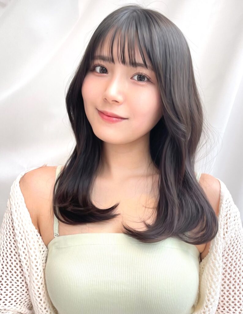 自然な動きと艶のあるくびれヘア/流れるお顔まわりカット
