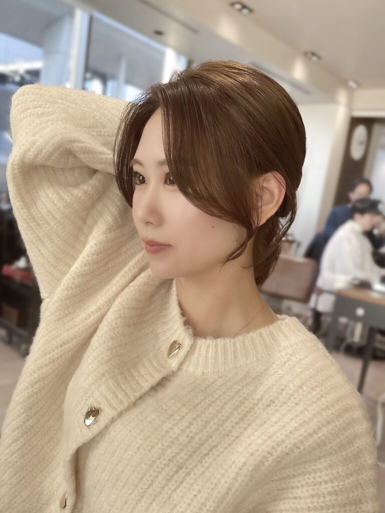 顔結んでも可愛い顔まわりカット