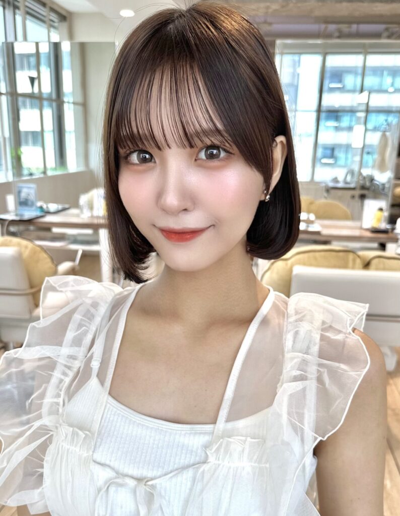 大人可愛い小顔前下がりボブ×ナチュラルボブ×20代30代40代
