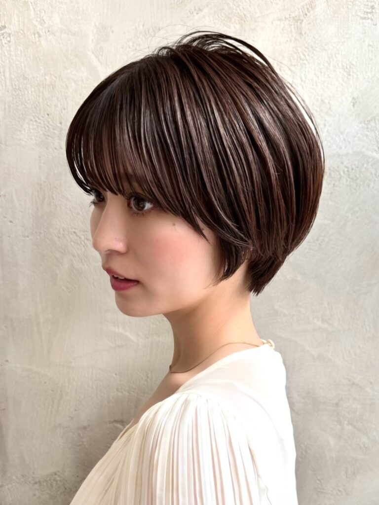 大人かわいい丸みショートボブ