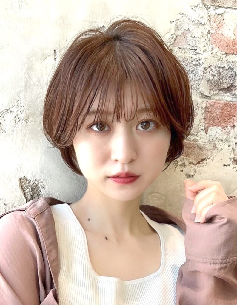 大人かわいい丸みショートボブ