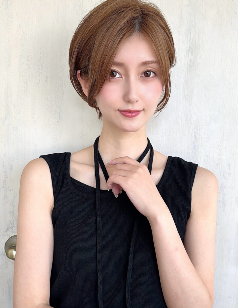 丸みショート 前下がり 似合わせカット ボブ 新宿 小顔 前上がり 30代 40代 50代