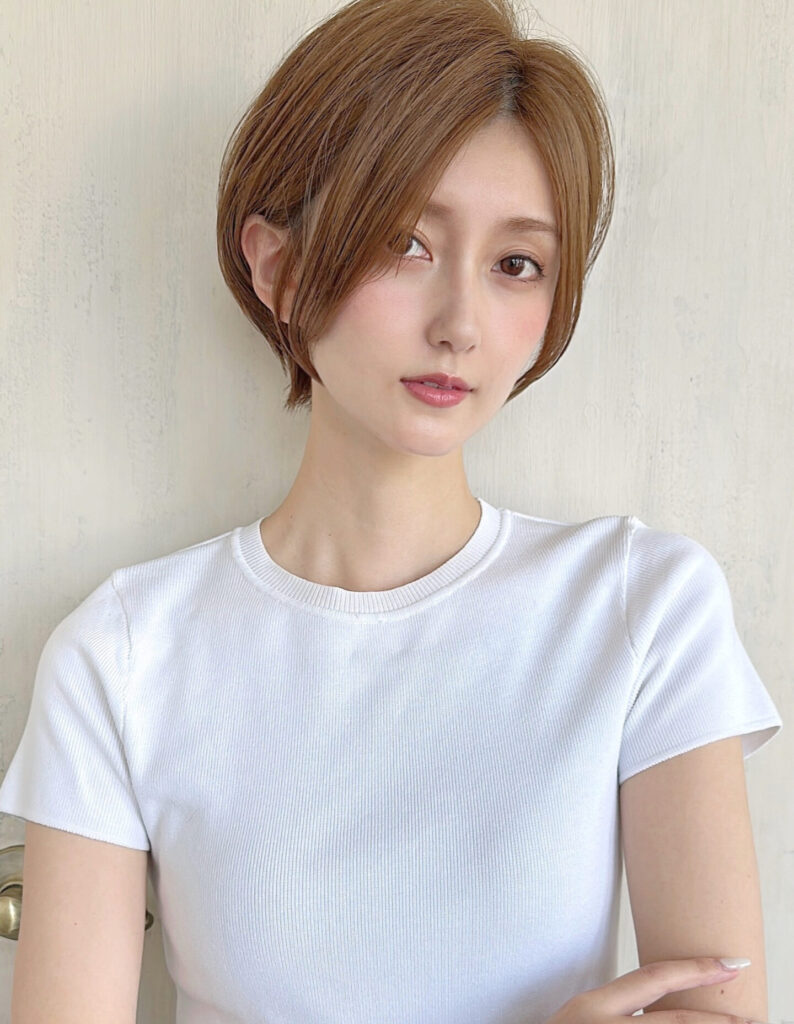 丸みショート 前下がり 似合わせカット ボブ 新宿 小顔 前上がり 30代 40代 50代
