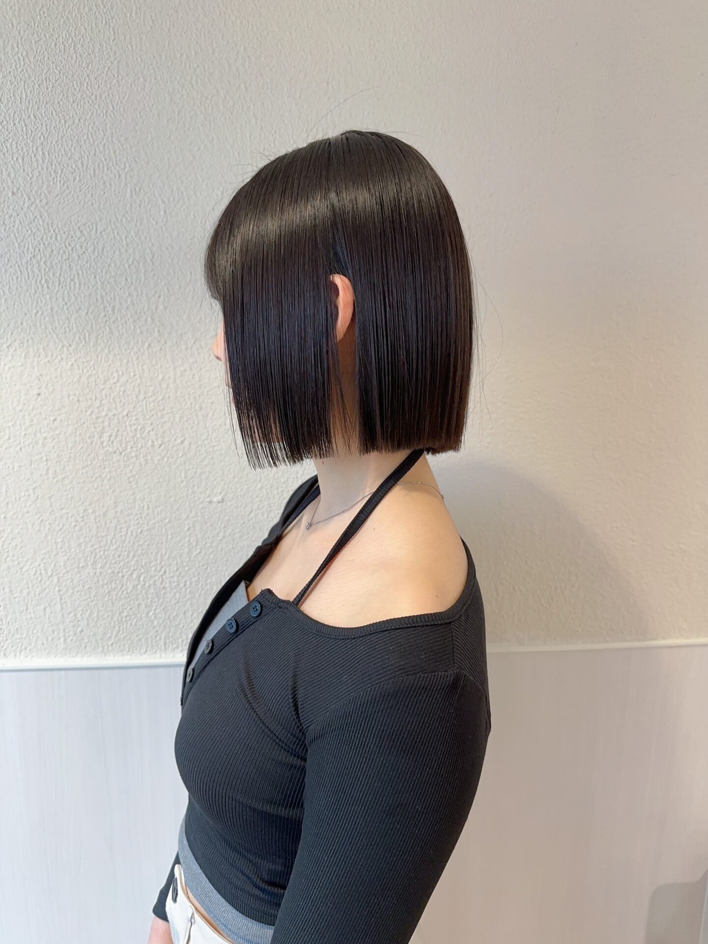 イメチェン大人可愛い小顔前下がりボブシースルー前髪20代30代