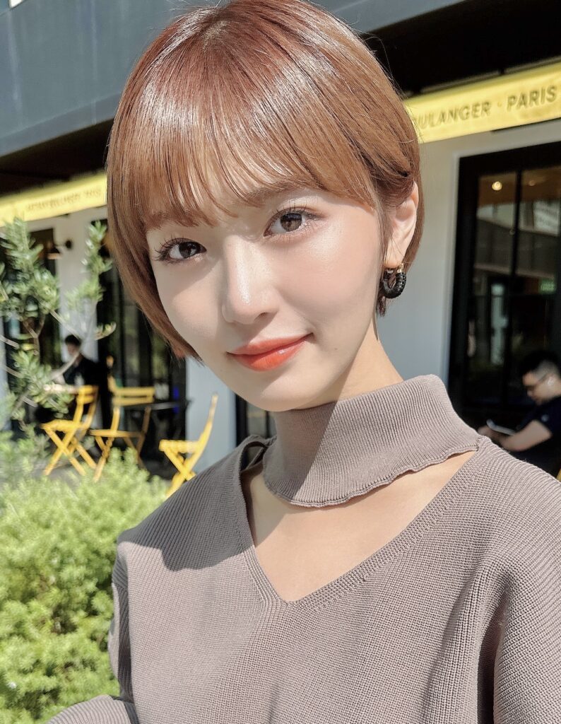 イメチェン大人可愛い小顔前下がりボブシースルー前髪20代30代