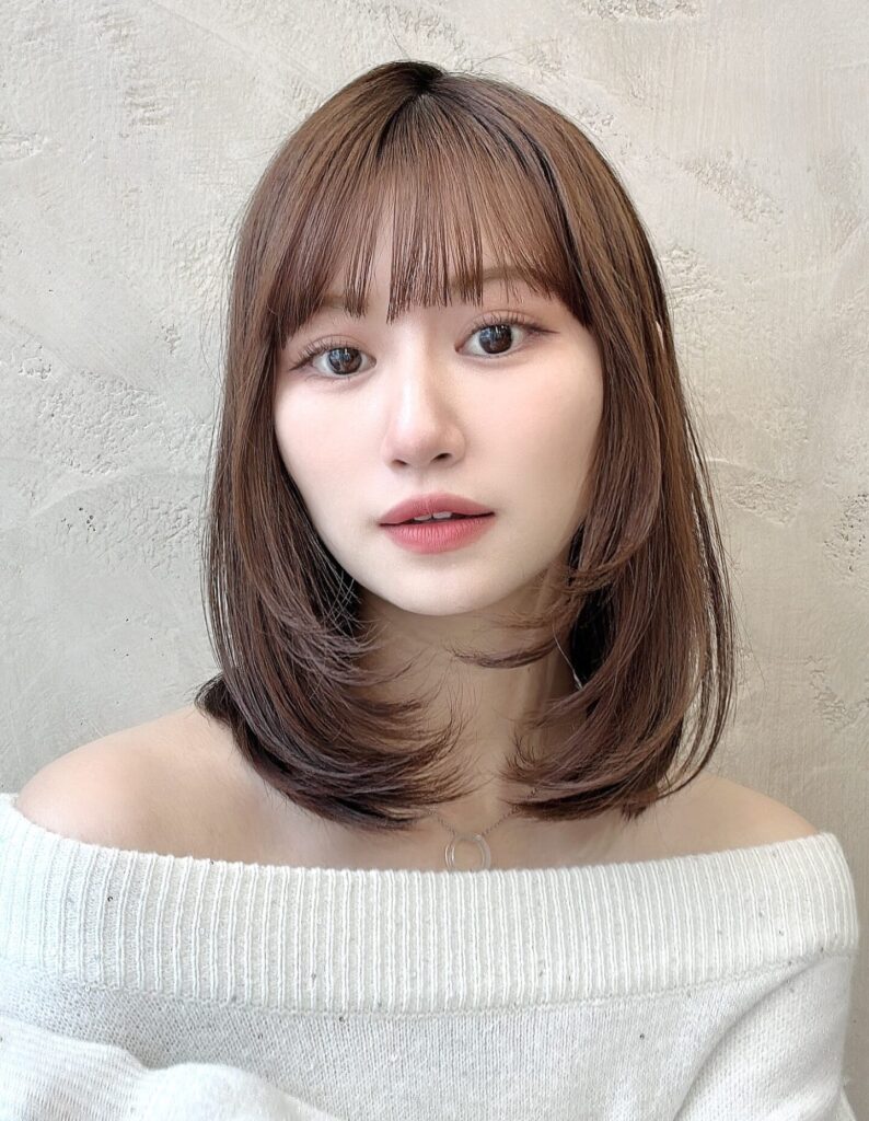 🤍20代30代40代大人かわいいミディアムヘア ワンカール🤍