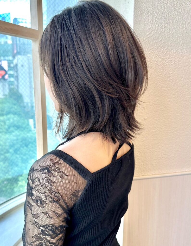 簡単大人可愛い小顔前下がりボブシースルー前髪20代30代40代