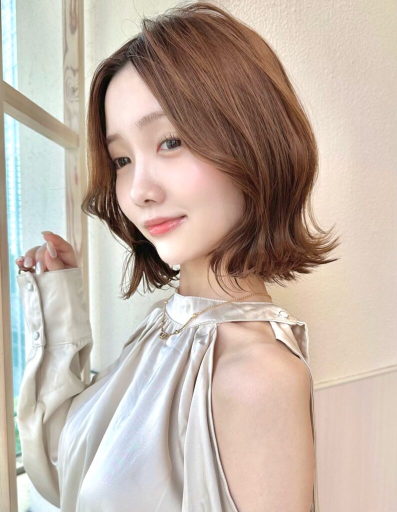 イメチェン大人可愛い小顔前下がりボブ×結べるボブ20代30代40代