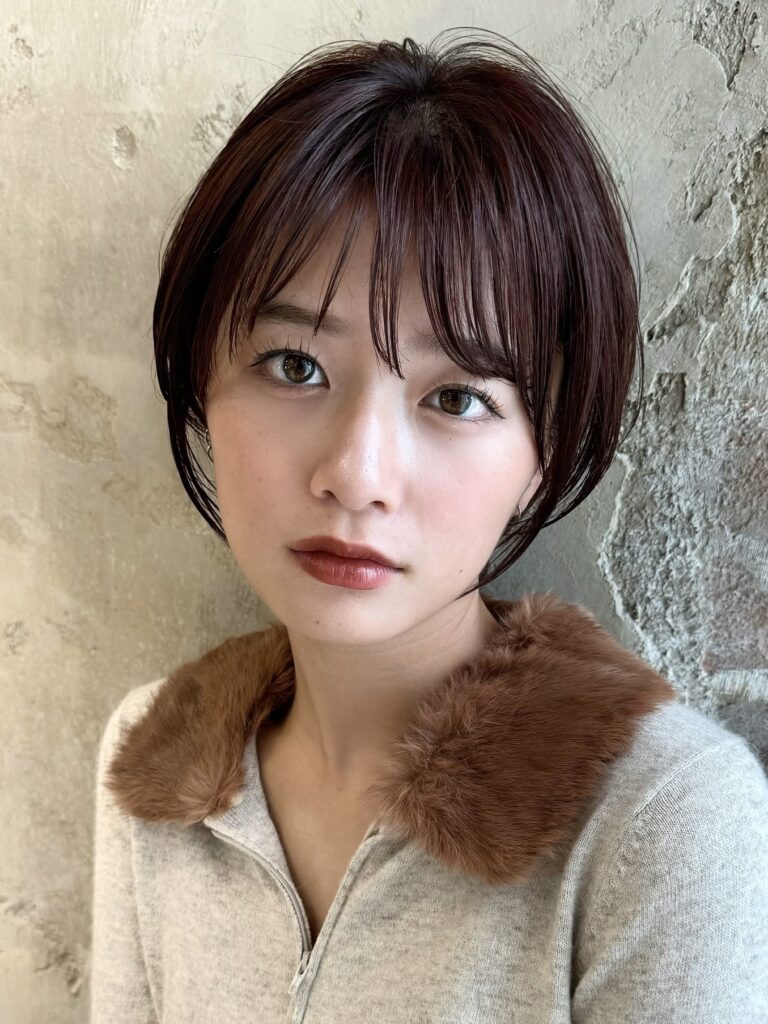丸みのある愛されショートボブ