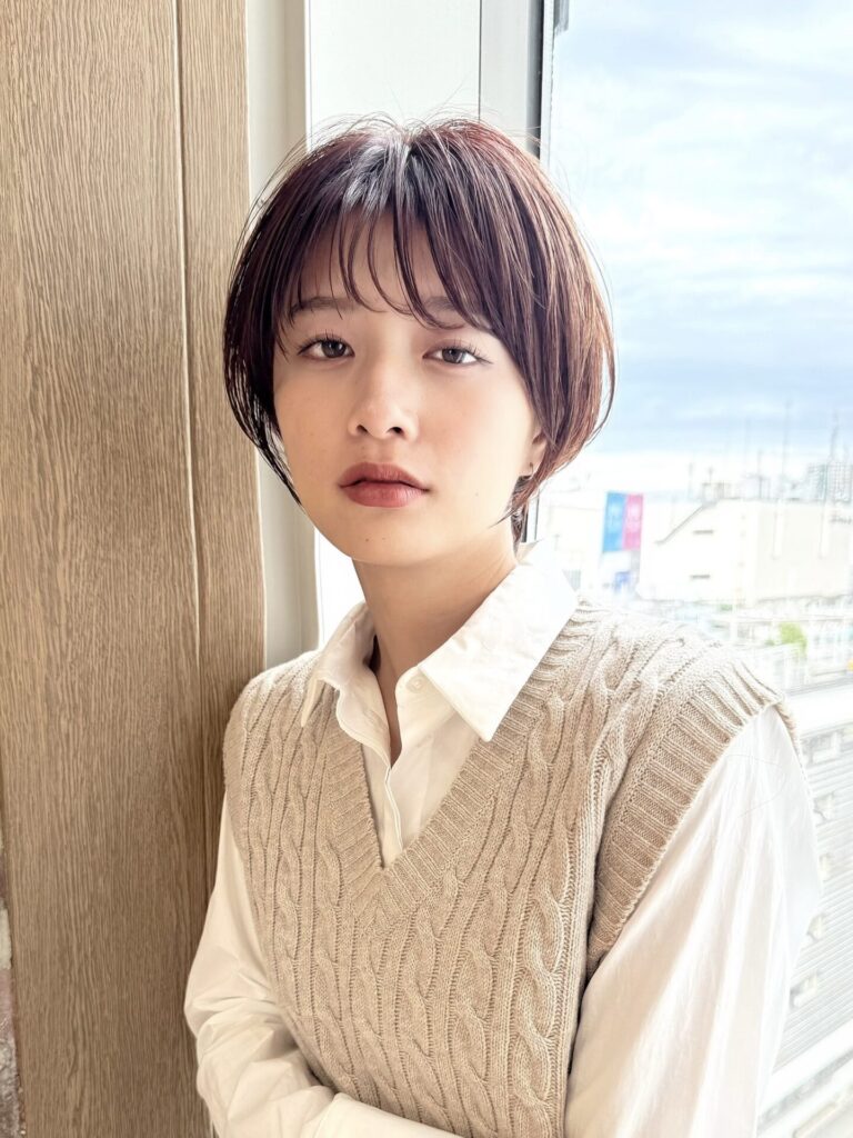 暖色女っぽショート