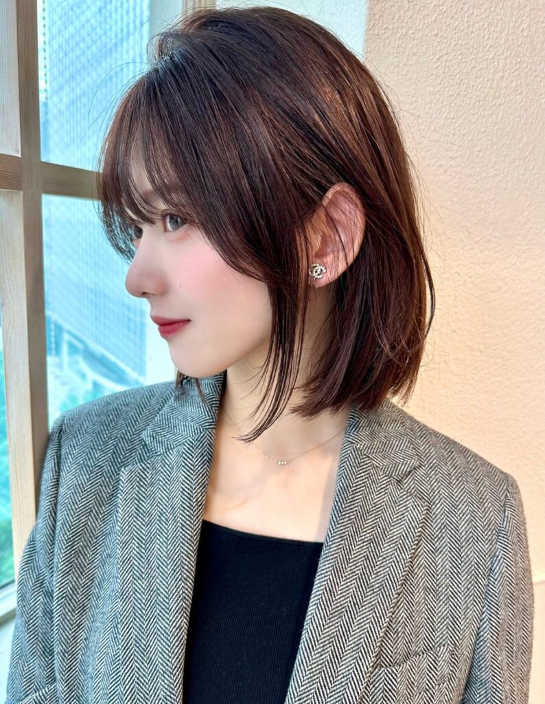 大人ボブ小顔似合わせカット×ボブルフ前下がりボブ20代30代40代