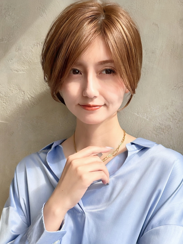 丸みショート 前下がり 似合わせカット ボブ 新宿 小顔 前上がり 30代 40代 50代