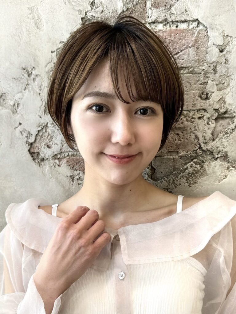 大人可愛いショートボブ