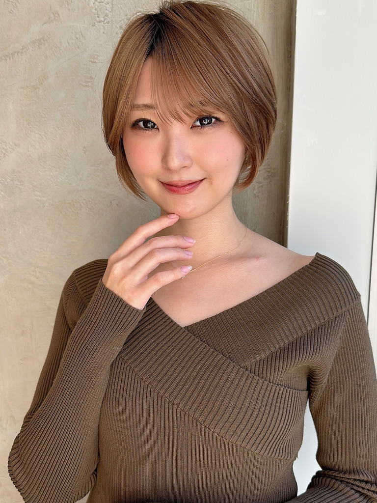 丸みショート 前下がり 似合わせカット ボブ 新宿 小顔 前上がり 30代 40代 50代