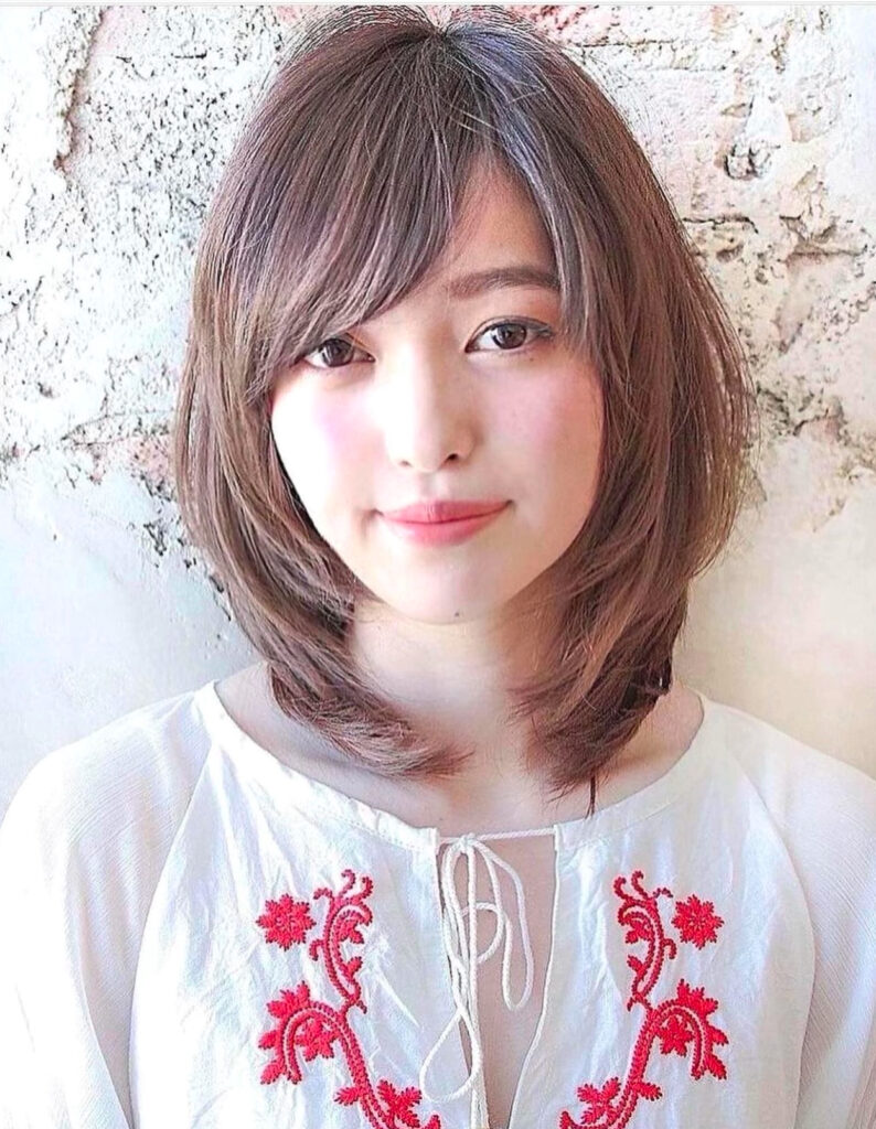 40.50.60代大人気★ひし形シルエット★レイヤーカット★京佳