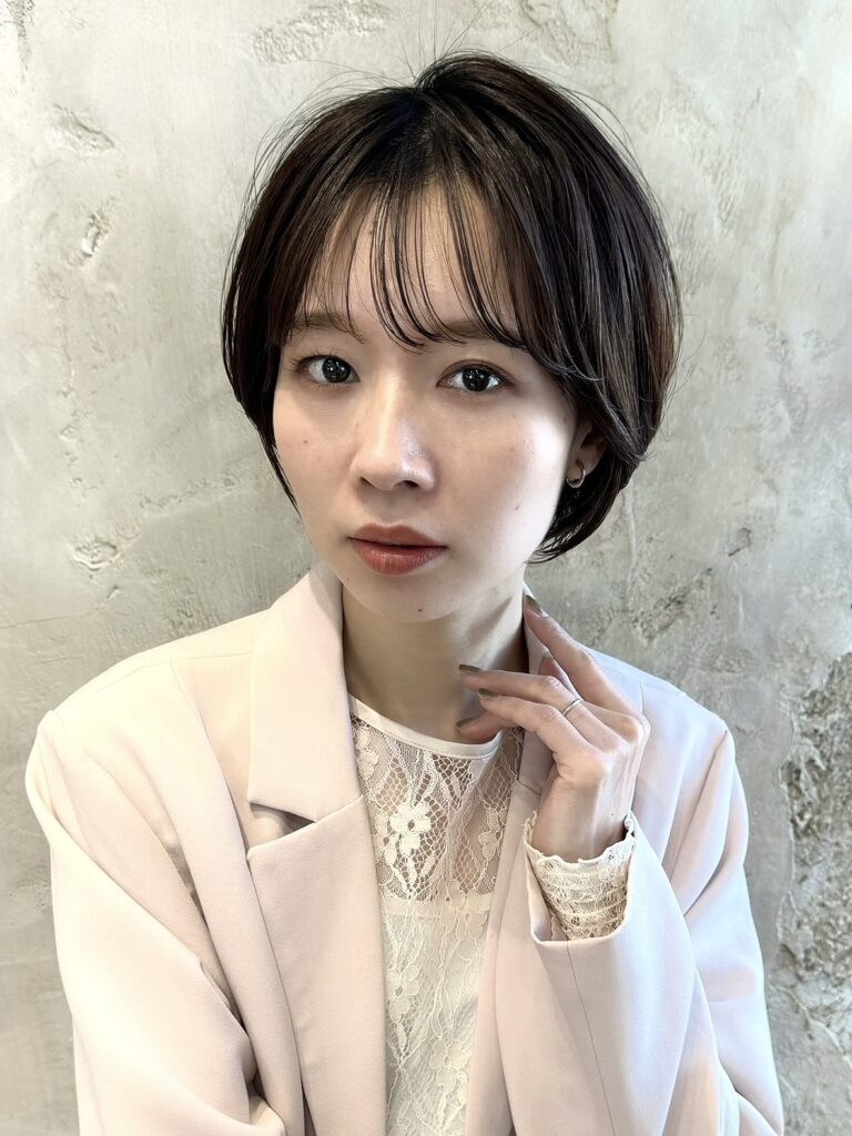 丸みのある愛されショートボブ