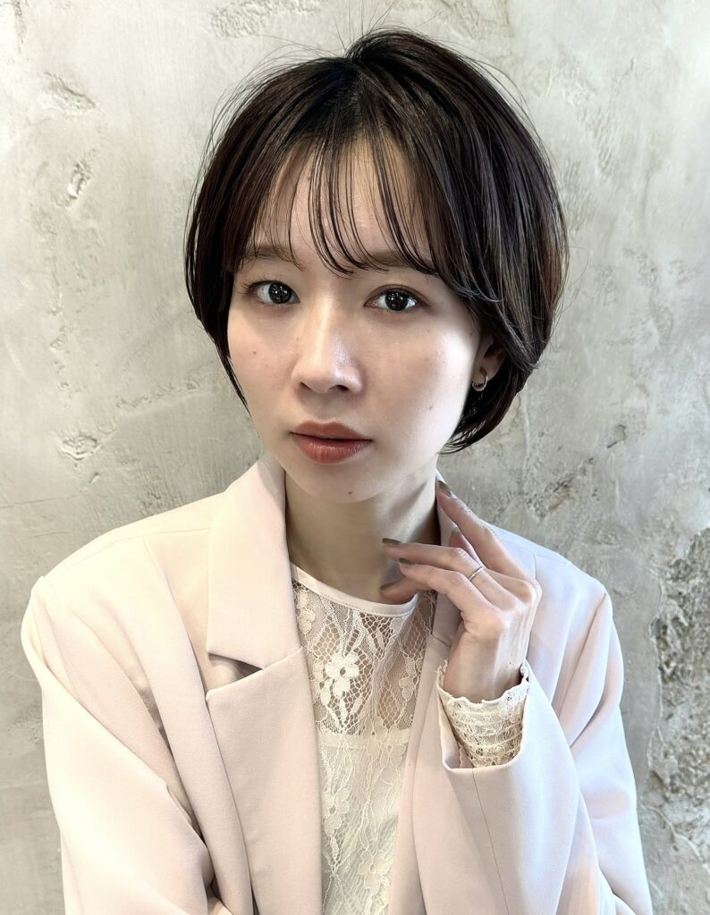 丸みのある愛されショートボブ