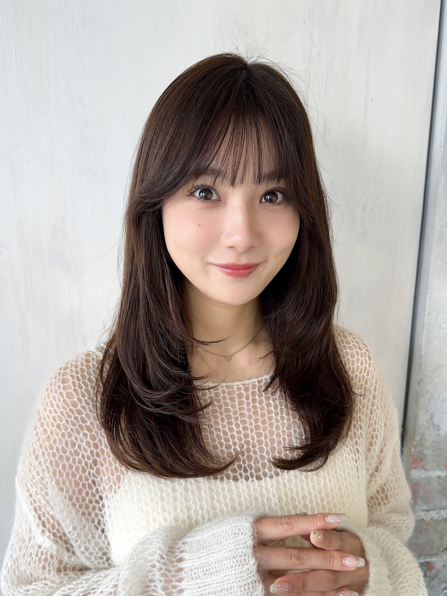 小顔バング顔まわりワンカールスタイリングレイヤーカット♪