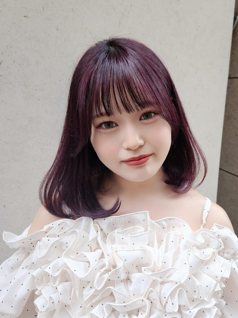 小顔顔周りカットボブスタイル