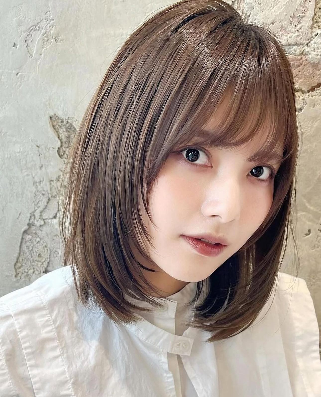 小顔効果★顔まわりレイヤーカット★ショコラベージュ★京佳