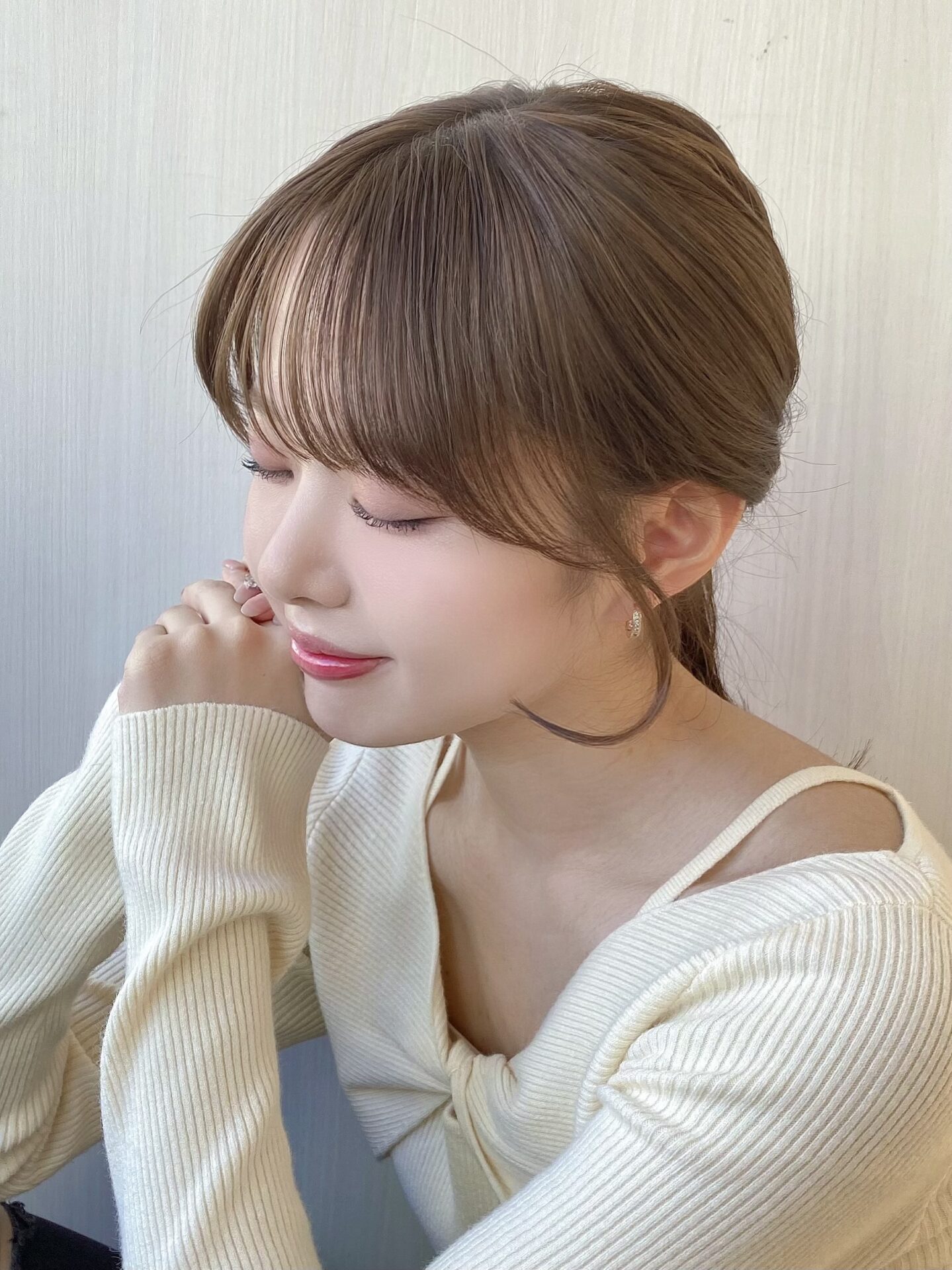 上品まとめ髪で魅せる艶ローポニー