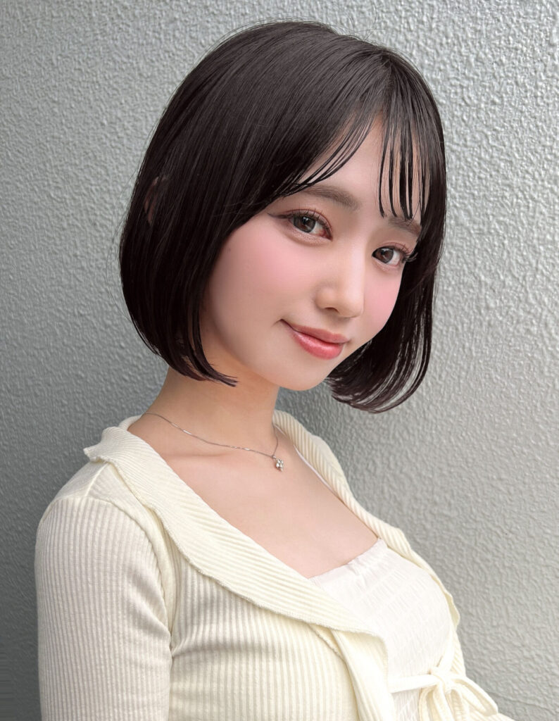 小顔見せも叶う♪丸みフォルムの大人ショートボブ