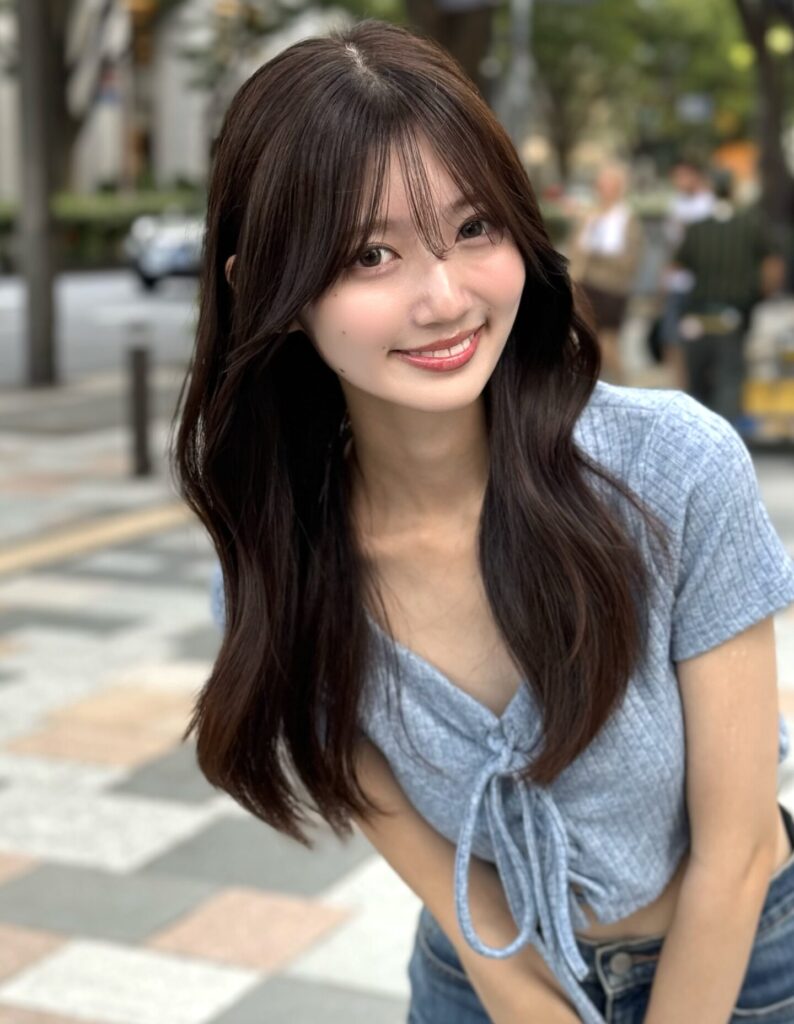 王道のやる巻きヘアスタイル